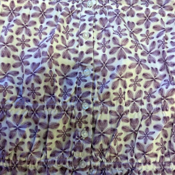 Aerie Purple and White Floral Pattern Tie Strap Tank Top - Size Large - Picture 6 of 9